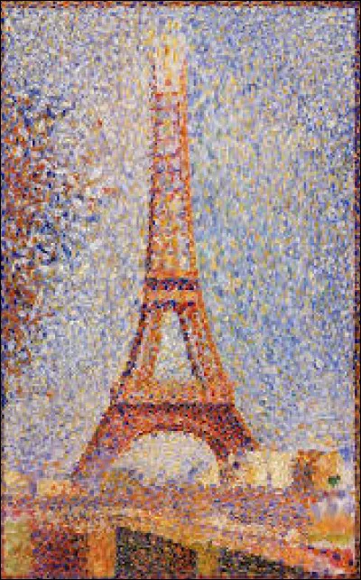 À quel artiste appartient cette toile pointilliste représentant la tour Eiffel, et conservée au musée des beaux-arts de San Francisco ?