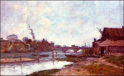 Qui a peint "Pont sur la rivière Touques à Deauville" ?