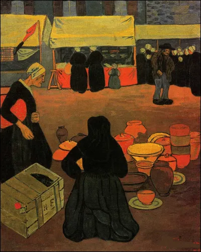 C'est le "Jeudi de marché sur la place de Huelgoat", qui l'a immortalisé sur sa toile ?