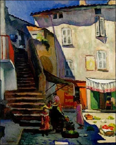 Qui a représenté "Le Marché à saint-Tropez" ?