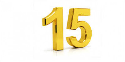 Le nombre 15 s'écrit "VX" en chiffres romains.
