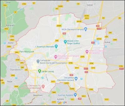 Quelle ville la carte vous présente-t-elle à présent ?