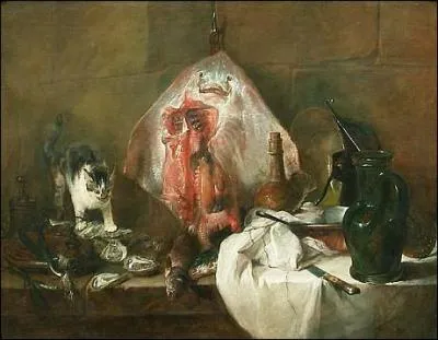 Dans ce tableau, ce sont des poissons qui intressent le chat Quel artiste franais a peint ce chat ?