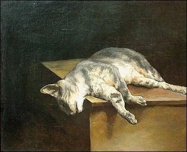 L'artiste qui a peint ce tableau  Le chat mort  est l'auteur d'un clbre tableau du muse du Louvre. De quel peintre s'agit-il ?