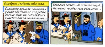 Les Dupondt ne doutent de rien : voilà qu'ils veulent apprendre son métier au capitaine ! Où ont-ils "calculé" qu'ils se trouvaient ?