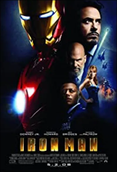 Quel est le nom du personnage qu'il interprète dans "Iron Man" (2008) ?