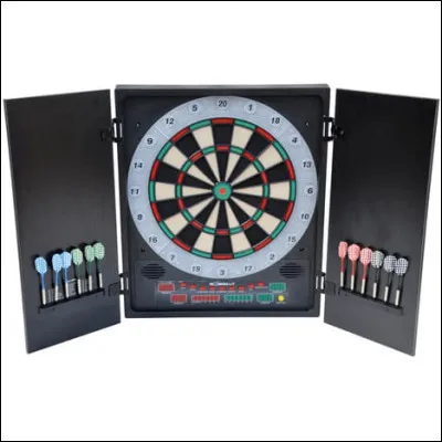 Au jeu de fléchettes, combien de points gagne-t-on pour une touche dans la bulle intérieure rouge (le rond central rouge) ?