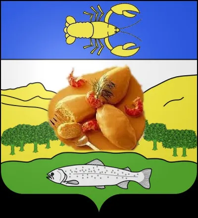 L'Ain dans l'autre, on n'a presque rien jeté du blason de cette ville : hormis l'obsolète fleur de lys remplacé par quelque chose d'utile (qui se mange, quoi !), tout est bon chez elle !