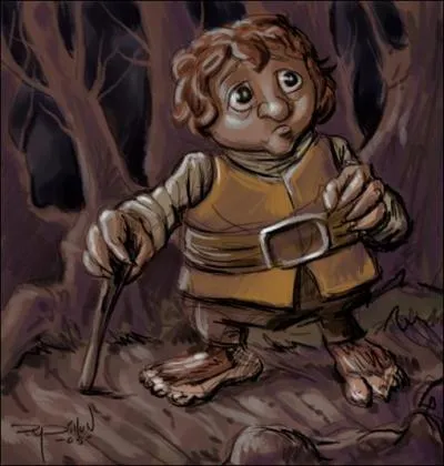 Qu'est-ce qui pousse aux pattes de Bilbo le Hobbit ?