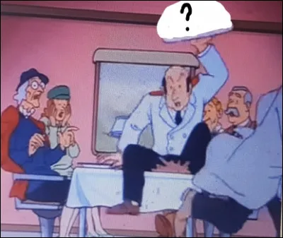 Que tient le serveur sur son plateau lorsque les ravisseurs et Tintin traversent le restaurant  ?