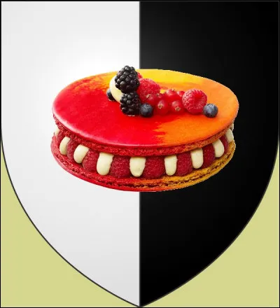 On a débuté ce quiz avec sa cousine... Ce blason s'orne d'une nouvelle (2008) spécialité pâtissière [son nom ?], mais l'ingrédient de base y est réputé [lequel ?].