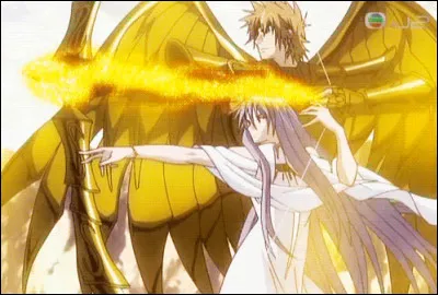 En sachant qu'Athéna n'autorise pas les armes au combat pourquoi les chevaliers du Sagittaire ont-ils un arc et une flèche d'or ?