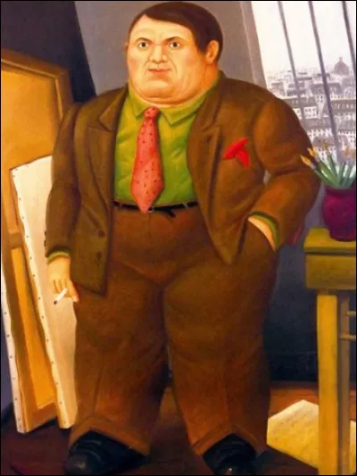 Qui a peint cet homme fort, et sa cravate orange ?