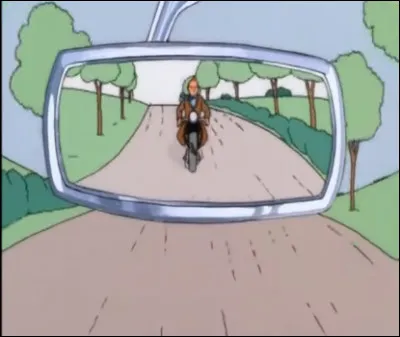 Quelle est la couleur de la moto conduite par Tintin ?