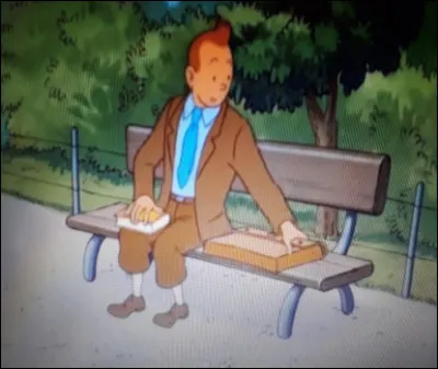 À qui appartient la pochette que Tintin retrouve  ?