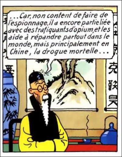 Encore une estampe agrémentée par des panneaux verticaux : celui de droite annonce que/qu'il ...