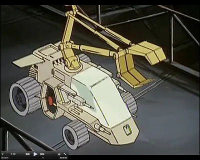 À qui appartient ce véhicule futuriste muni d'une pince ?