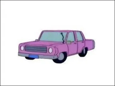 Quel membre de la famille Simpson conduit la voiture rose ?