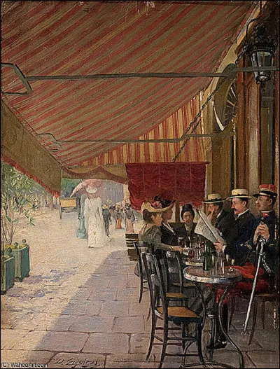 Qui a peint cette "Terrasse de café" ?