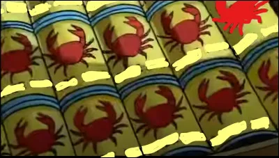 Quelle inscription est indiquée sur ces boîtes de crabes ?