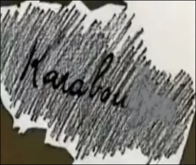 Quel est le mot inscrit sur ce bout de papier  ?