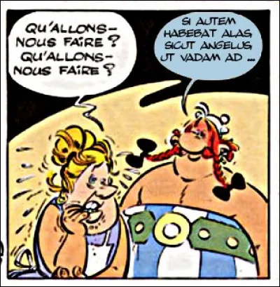 Obélix, encore lui et pour une fois, ne fait pas toujours preuve d'un esprit si terre-à-terre que cela, quand ça lui chante !