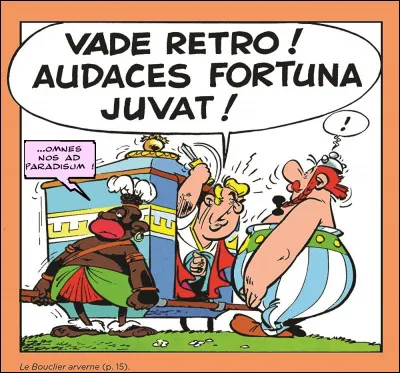 Dans cette scène du "Bouclier arverne", d'ordinaire, le porteur reste coi : ici, ce n'est pas le cas !