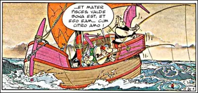 Obélix semble préférer la chanson aux poissons...