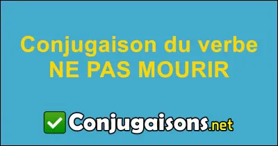 Mou comme mourir : conjuguez-le à la première personne du singulier, du futur simple :