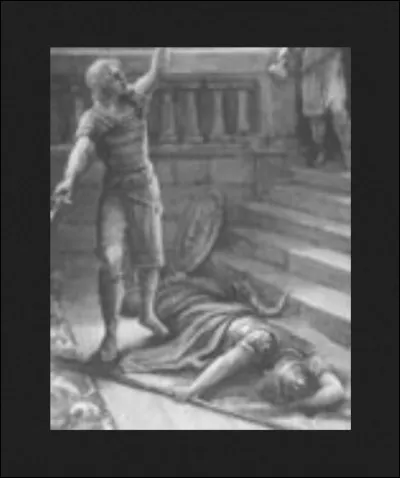 Quel dieu mineur des services est mort par la main du dieu du mal en chantant les louanges de son maître ?