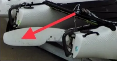 Comment se nomme ce qui se trouve au bout de l'objet qui sert à diriger le bateau ?