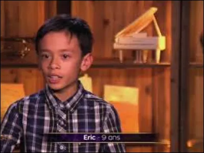 Il s'appelle Eric et il a neuf ans, il a choisi un morceau de Schubert !