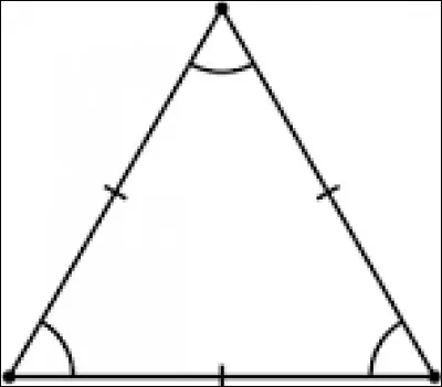 Les 3 angles d'un triangle équilatéral valent :