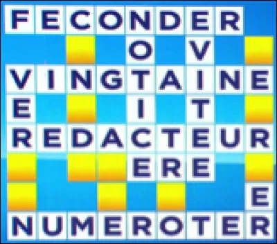 Combien y a-t-il de mots sur la grille de la manche 1 ?