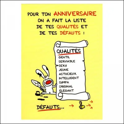 Quelle est ta meilleure qualité ?