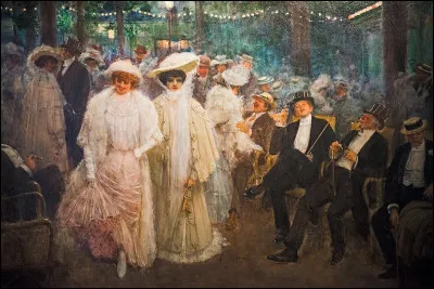 Sa toile s'intitule "Les Belles de nuit au jardin de Paris" :