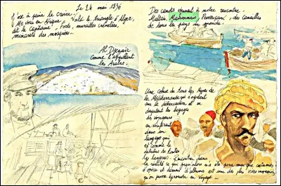 L'artiste décrit la foule bigarrée des immigrés de toute la Méditerranée qui se presse dans le port d'Alger, et notamment les Mahonnais : qui sont-ils ?