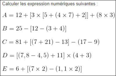 Et dans un calcul avec parenthèses, si entre celles-ci il y a multiplications et soustractions, que va-t-on faire ?