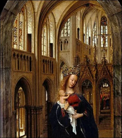Quel peintre flamand du XVe si&egrave;cle a r&eacute;alis&eacute; le tableau "La Vierge dans une &eacute;glise" ?