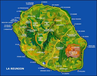 Ceci est une carte de région. De quelle île s'agit-il ?