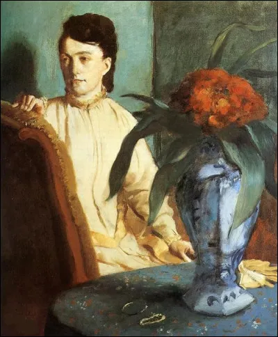 Qui a fait le portrait de cette "Femme avec un vase de fleurs" ?