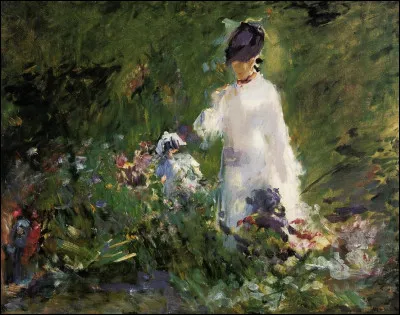 Qui a représenté cette "Jeune Femme au milieu des fleurs" ?