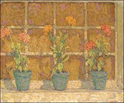 Qui a peint "Les Trois Pots de fleur, Gerberoy" ?