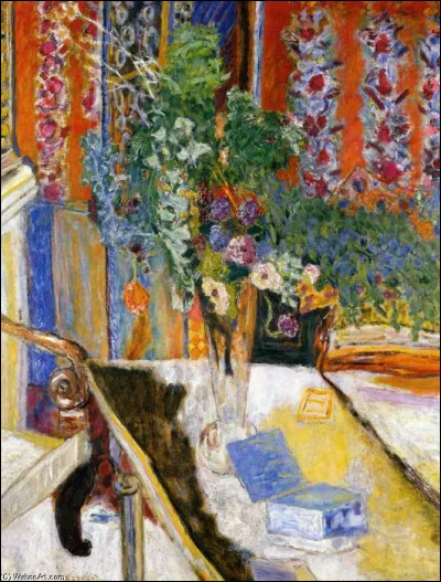 Qui a représenté cet "Intérieur avec des fleurs" ?