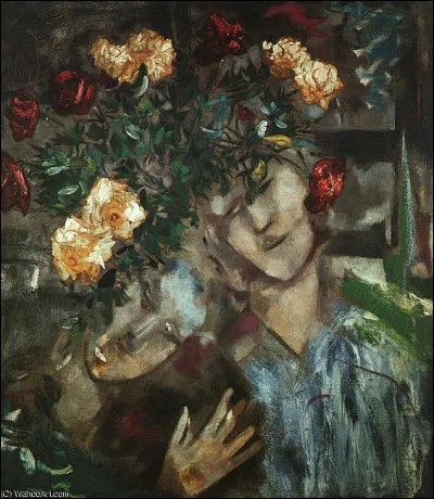 Qui a peint "Les Amoureux avec des fleurs" ?