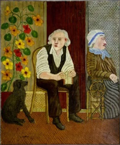 Voici un joli tableau fleuri pour réaliser le portrait de ses parents, qui est l'artiste ?