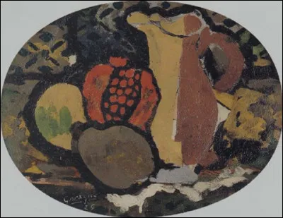 Qui a peint " Pichet, grenade et poires" ?