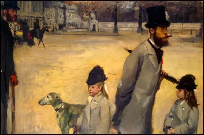 Il n'a pas oubli&eacute; le chien ! Qui a repr&eacute;sent&eacute; Monsieur Lepic et ses filles traversant la place de la Concorde" ?