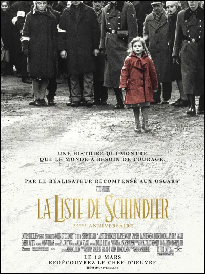 Qui est le réalisateur du film "La liste de Schindler", sorti en 1993 ?