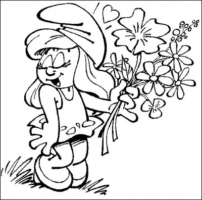 Quelle couleur va-t-on mettre sur la robe de Schtroumpfette ?